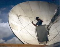 Satellite Dish - after power washing