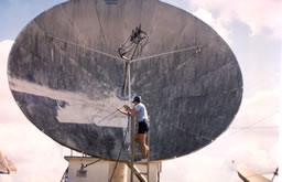 Satellite Dish - before power washing