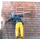 Power washing produces dramatic results.